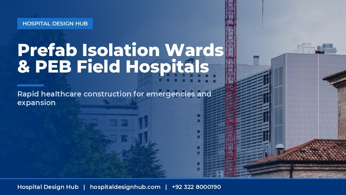 prefab hospital ward Pakistan - rapid construction site with crane