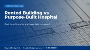 rented building for hospital Pakistan - architectural floor plan
