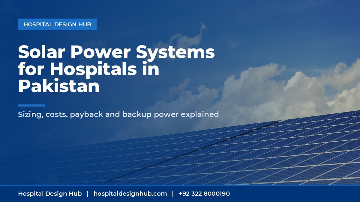 solar system for hospital Pakistan - solar panels under blue sky