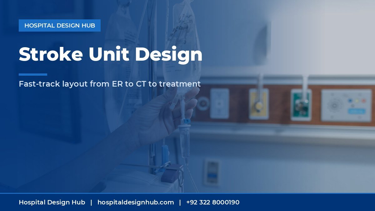 stroke unit design - IV drip and patient care in hospital room